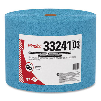 Oil, Grease And Ink Cloths, Jumbo Roll, 9 3/5 X 13 2/5, Blue, 717/roll