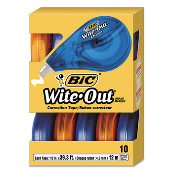 Wite-out Ez Correct Correction Tape, Non-refillable, 1/6" X 472", 10/box