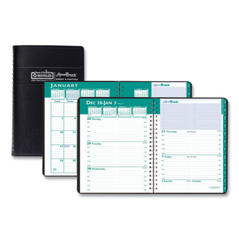 Recycled Express Track Weekly/monthly Appointment Book, 8 X 5, Black, 2021-2022