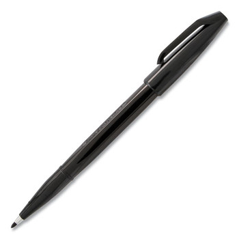 Sign Pen Color Marker, Extra-fine Bullet Tip, Black, Dozen