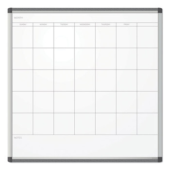 Pinit Magnetic Dry Erase Undated One Month Calendar, 36 X 36, White