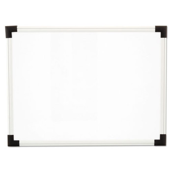 Dry Erase Board, Melamine, 24 X 18, White, Black/gray, Aluminum/plastic Frame