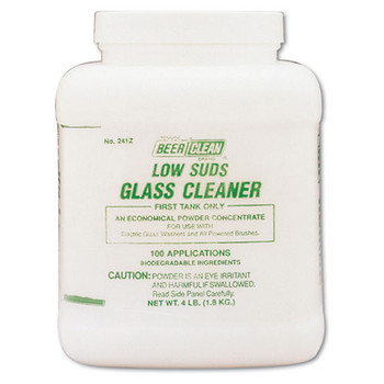 Beer Clean Glass Cleaner, Unscented, Powder, 4 Lb. Container - DDVO990241