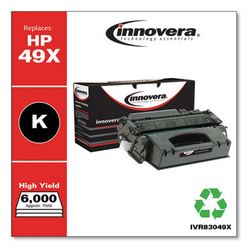Remanufactured Black High-yield Toner Cartridge, Replacement For Hp 49x (q5949x), 6,000 Page-yield