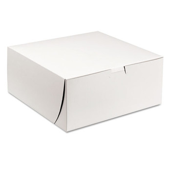 Tuck-top Bakery Boxes, 9w X 9d X 4h, White, 200/carton