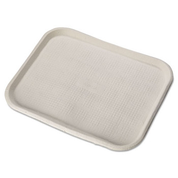 Savaday Molded Fiber Food Trays, 14 X 18, White, Rectangular, 100/carton