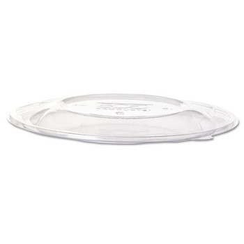 Lids For 64 Oz Squat Salad Bowls, Pla, Clear, 9.5" Dia, 300/carton