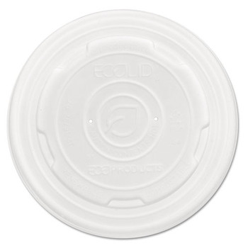 Ecolid Renew And Comp Food Container Lids For 12 Oz, 16 Oz, 32 Oz, 50/pack, 10 Packs/carton