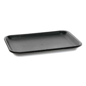 Supermarket Tray, #2s, 1-compartment, 8.2 X 5.7 X 0.65, Black, 500/carton