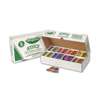 Classpack Regular Crayons, 8 Colors, 800/bx