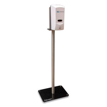 Hand Sanitizer Stand With Hands Free Dispenser, 12 X 16 X 51, Silver/white