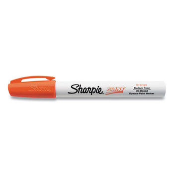 Permanent Paint Marker, Medium Bullet Tip, Orange, 12/pack