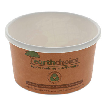 Earthchoice Pla/paper Soup Cup, 8 Oz, 3 X 3 X 3, Brown, 500/carton