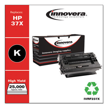 Remanufactured Black High-yield Toner Cartridge, Replacement For Hp 37x (cf237x), 25,000 Page-yield