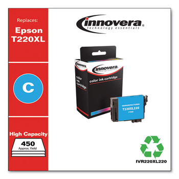 Remanufactured Cyan High-yield Ink, Replacement For Epson T220xl (t220220; T220xl220), 450 Page-yield
