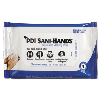 Sani Professional PDI Sani-Hands Instant Hand Sanitizing Wipes