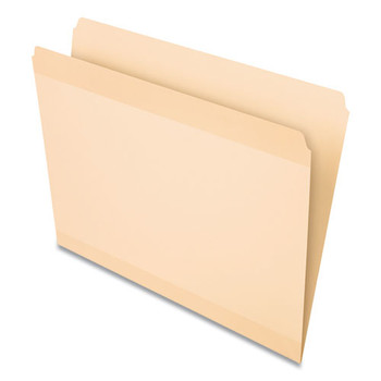 Poly Reinforced File Folder, Straight Tab, Letter Size, Manila, 24/pack