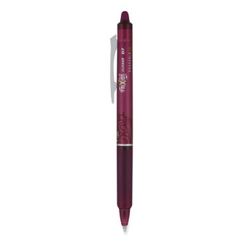 Frixion Clicker Erasable Retractable Gel Pen, Fine 0.7 Mm, Burgundy Ink, Burgundy Barrel, Dozen