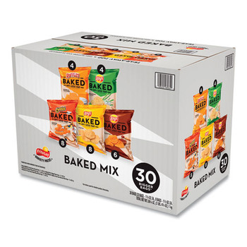 Baked Variety Pack, Bbq/crunchy/cheddar And Sour Cream/classic/sour Cream And Onion, 30/box - DLAY49935
