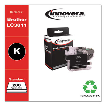 Compatible Black Ink, Replacement For Brother Lc3011bk, 200 Page-yield