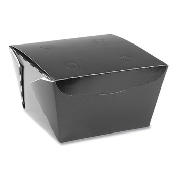 Earthchoice Onebox Paper Box, 46 Oz, 4.5 X 4.5 X 3.25, Black, 200/carton