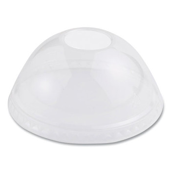 Ingeo Pla Clear Cold Cup Lids, Dome Lid, Fits 9-24 Oz Cups, 1,000/carton