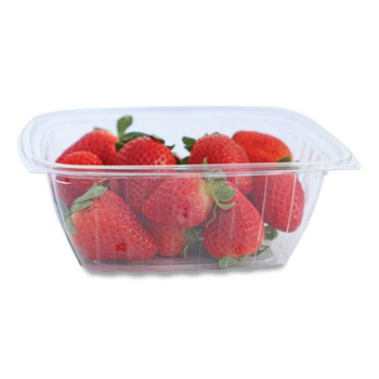 Pla Rectangular Deli Containers, 32 Oz, 6.1 X 7.6 X 2.8, Clear, 600/carton