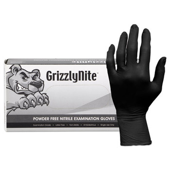 Proworks Grizzlynite Nitrile Gloves, Black, X-large, 1000/ct