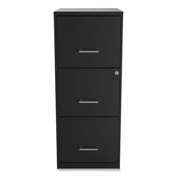 Soho Vertical File Cabinet, 3 Drawers: File/file/file, Letter, Black, 14" X 18" X 34.9"