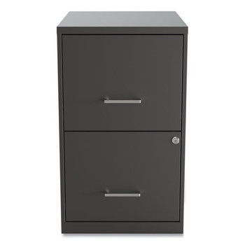 Soho Vertical File Cabinet, 2 Drawers: File/file, Letter, Charcoal, 14" X 18" X 24.1"