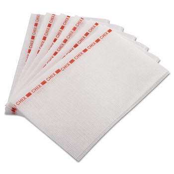 Food Service Towels, 13 X 21, Red/white, 150/carton