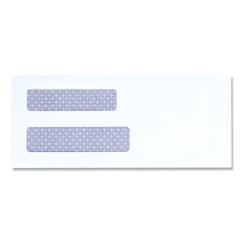 Double Window Business Envelope, #8 5/8, Square Flap, Gummed Closure, 3.63 X 8.88 White, 500/box