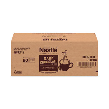 Hot Cocoa Mix, Dark Chocolate, 0.71 Packets, 50 Packets/box, 6 Boxes/carton