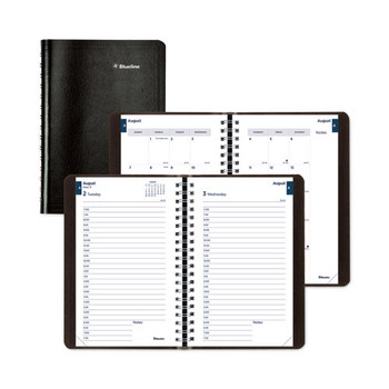 Academic Daily/monthly Planner, 8 X 5, Black Cover, 12-month (aug To July): 2022 To 2023