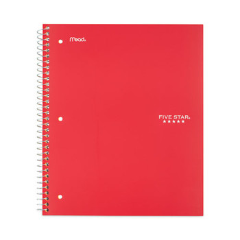 Wirebound Notebook, 1 Subject, Wide/legal Rule, Red Cover, 10.5 X 8, 100 Sheets