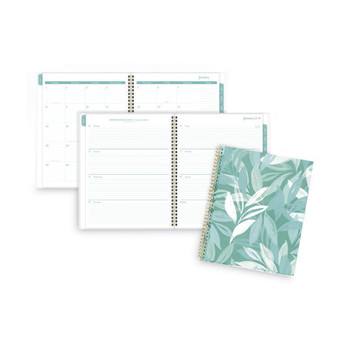 Bali Weekly/monthly Planner, Bali Leaf Artwork, 11 X 8.5, Green/white Cover, 12-month (jan To Dec): 2023