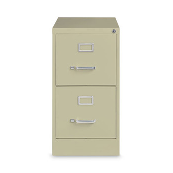 Vertical Letter File Cabinet, 2 Letter-size File Drawers, Putty, 15 X 26.5 X 28.37