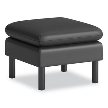 Parkwyn Ottoman, 23" X 23" X 17.5", Black Seat, Black Base