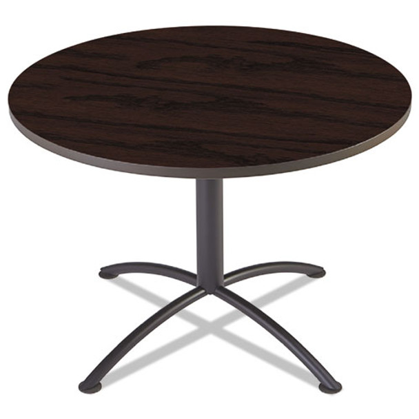 Iland Table, Contour, Round Seated Style, 42" Dia. X 29", Mahogany/black