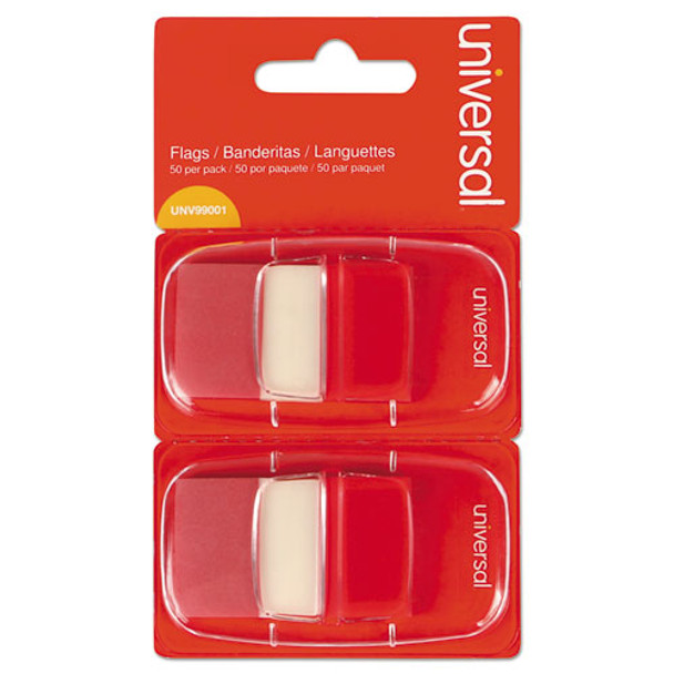 Page Flags, Red, 2 Dispensers Of 50 Flags/pack
