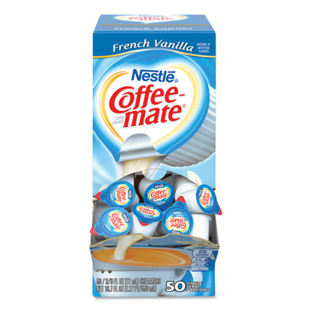 Liquid Coffee Creamer, French Vanilla, 0.38 Oz Mini Cups, 50/box