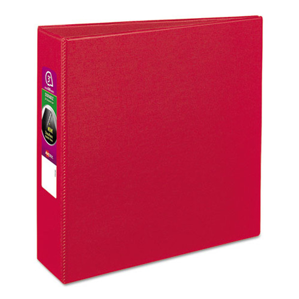 Durable Non-view Binder With Durahinge And Slant Rings, 3 Rings, 3" Capacity, 11 X 8.5, Red