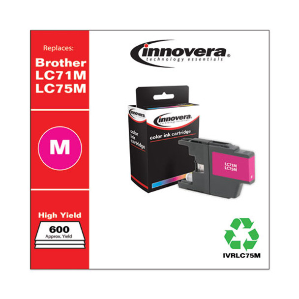 Remanufactured Lc75m High-yield Ink, 600 Page-yield, Magenta