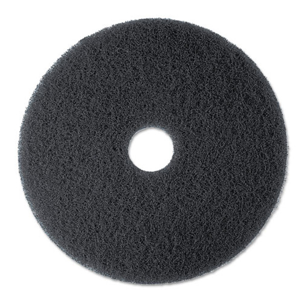 High Productivity Floor Pad 7300, 19" Diameter, Black, 5/carton