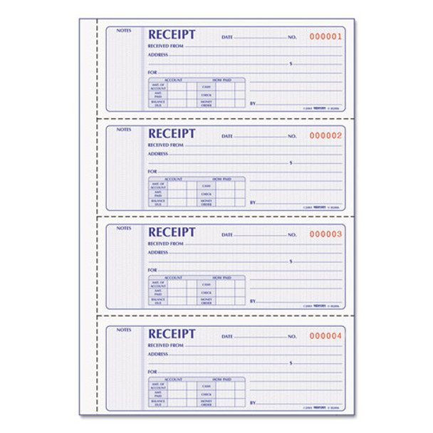 Money Receipt Book, 7 X 2 3/4, Carbonless Duplicate, 200 Sets/book