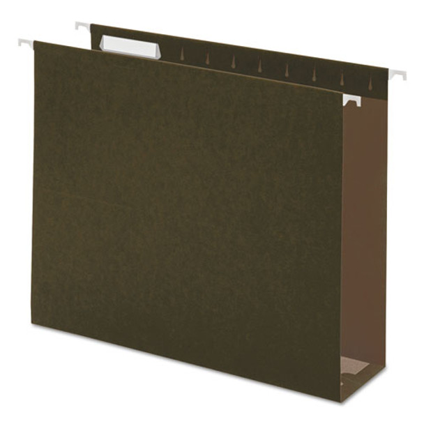 Box Bottom Hanging File Folders, Letter Size, 1/5-cut Tab, Standard Green, 25/box - DUNV14143