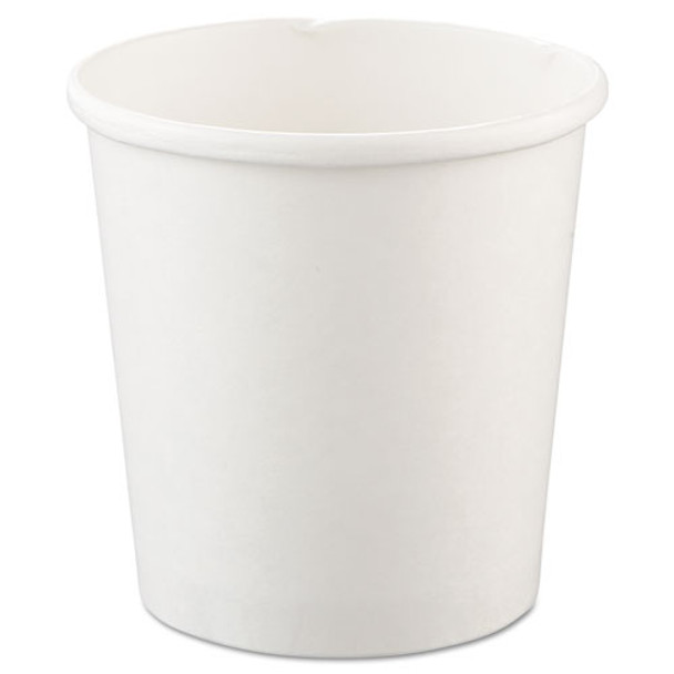 Flexstyle Double Poly Paper Containers, 16oz, White, 25/pack, 20 Packs/carton
