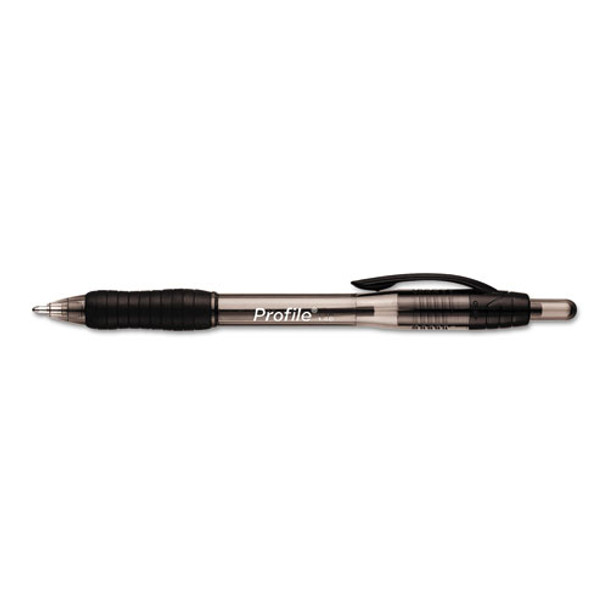 Profile Retractable Ballpoint Pen Value Pack, 1.4mm, Black Ink, Smoke Barrel, 36/box