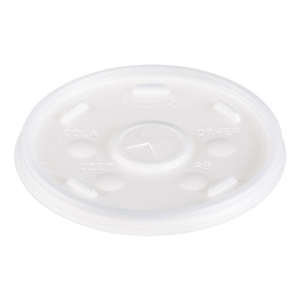 Plastic Lids, For 16oz Hot/cold Foam Cups, Straw-slot Lid, White, 1000/carton