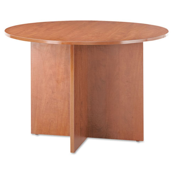 Alera Valencia Round Conference Table W/legs, 29 1/2h X 42 Dia., Medium Cherry